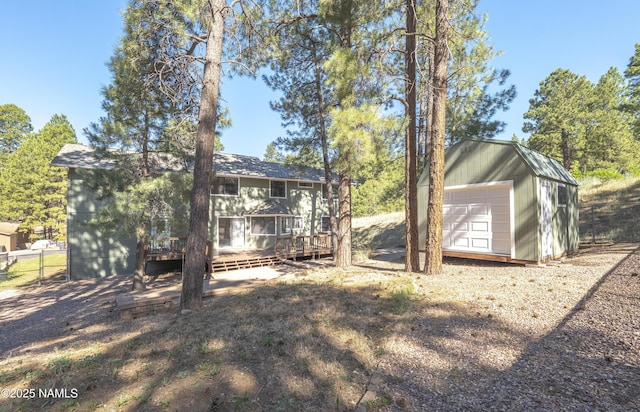 1470 W Melissa Dr, Flagstaff, AZ 86005 - view of yard featuring a storage unit and a wooden deck
