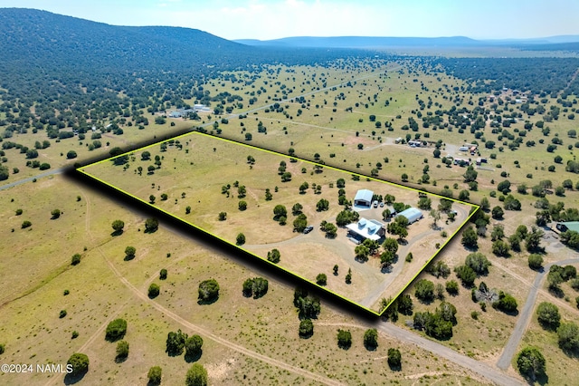 aerial view featuring a mountain view