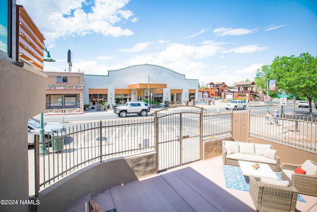 view of patio featuring an outdoor living space