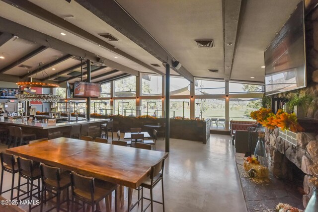 2303 N Plateau Dr, Flagstaff, AZ 86004 - dining area featuring concrete flooring