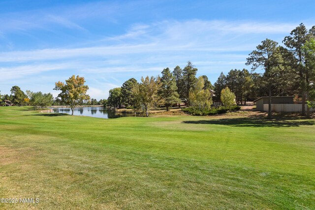 2303 N Plateau Dr, Flagstaff, AZ 86004 - view of green lawn with golf course view and a water view