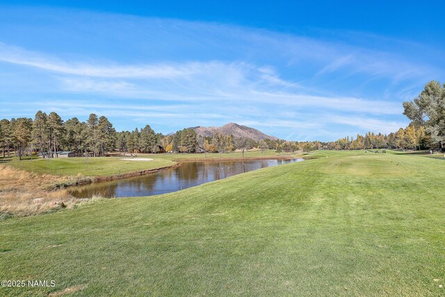 2303 N Plateau Dr, Flagstaff, AZ 86004 - water view with a mountain backdrop and a golf club