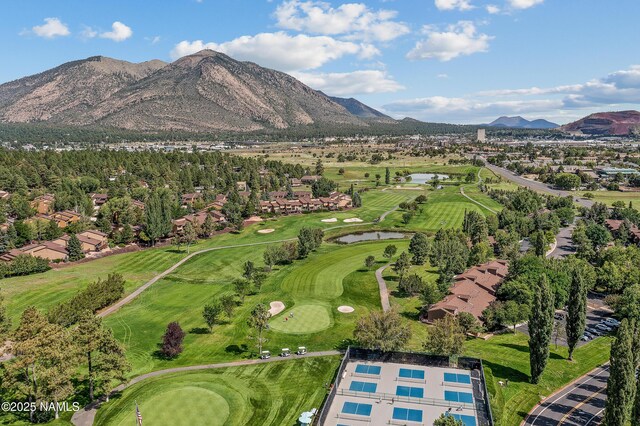 2303 N Plateau Dr, Flagstaff, AZ 86004 - aerial view of property's location with a water and mountain view and nearby suburban area