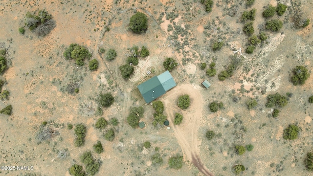 89 N Wyandotte Rd, Williams, AZ 86046 - aerial view of property's location with a desert landscape and rural landscape