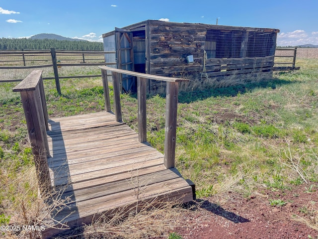 3153 Pinetree Dr, Williams, AZ 86046 - wooden terrace with a rural view and a mountain view