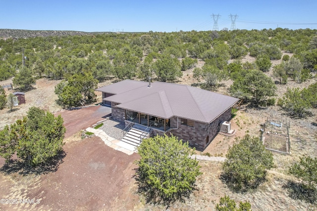 1384 W Canvasback Trl, Williams, AZ 86046 - aerial view of property and surrounding area featuring a heavily wooded area