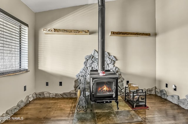 1384 W Canvasback Trl, Williams, AZ 86046 - detailed view of a wood stove and wood finished floors