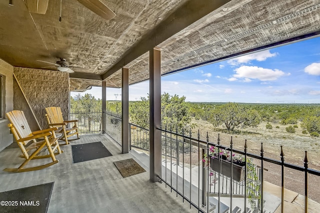 1384 W Canvasback Trl, Williams, AZ 86046 - balcony featuring a ceiling fan