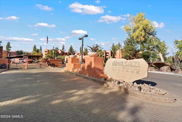 view of community sign