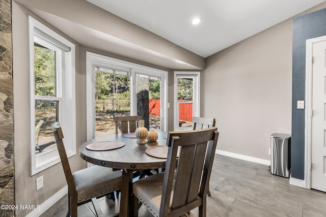 dining room featuring plenty of natural light