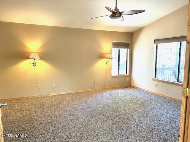 39 E Oak Dr, Munds Park, AZ 86017 - empty room featuring carpet, a ceiling fan, and baseboards