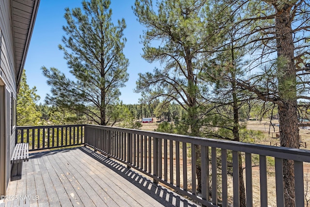 5552 White Tail Ln, Flagstaff, AZ 86005 - view of wooden deck