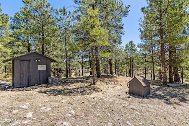 5552 White Tail Ln, Flagstaff, AZ 86005 - view of yard with a shed and an outbuilding
