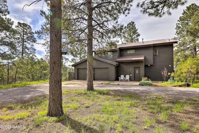 view of front of house featuring a garage