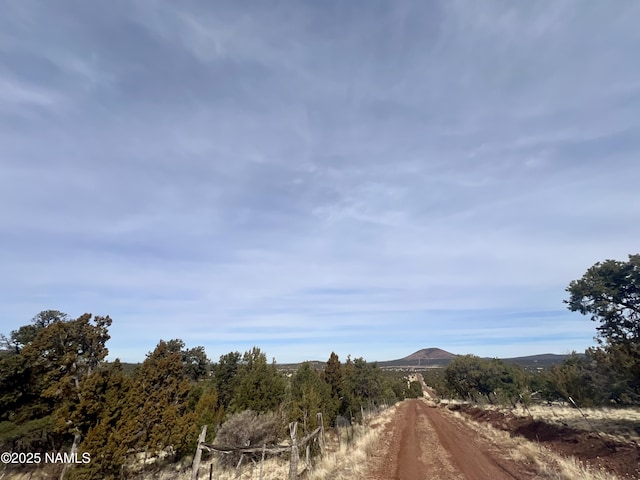 view of street with a mountain view