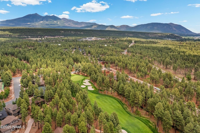 3480 W Lead Rope, Flagstaff, AZ 86005 - aerial view of mountains, a heavily wooded area, and a golf club