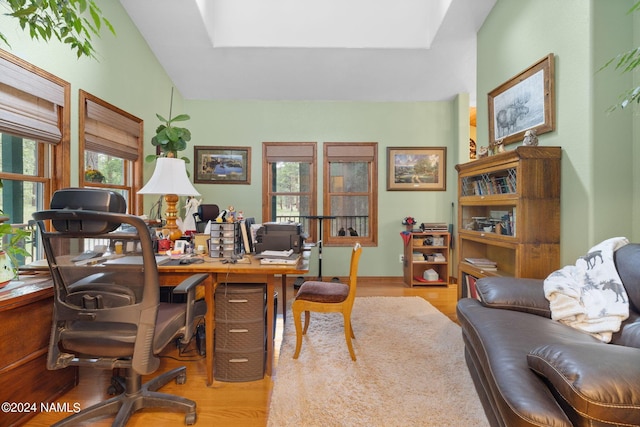 office featuring wood finished floors