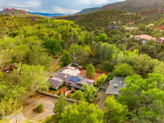 1125 Trails End Dr, Sedona, AZ 86336 - bird's eye view of mountains and a heavily wooded area