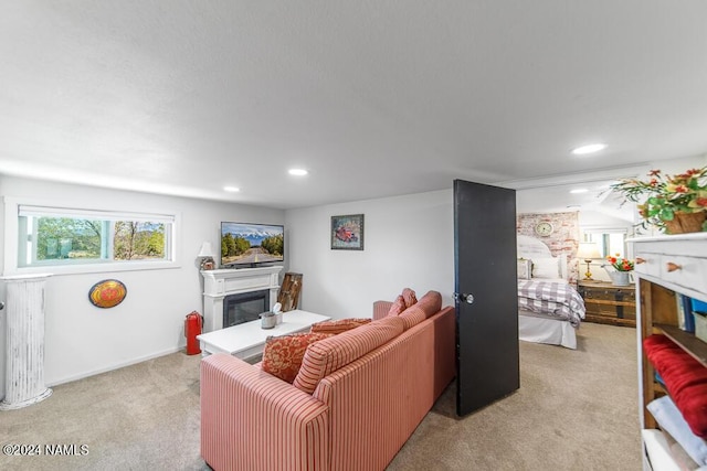 view of carpeted living room