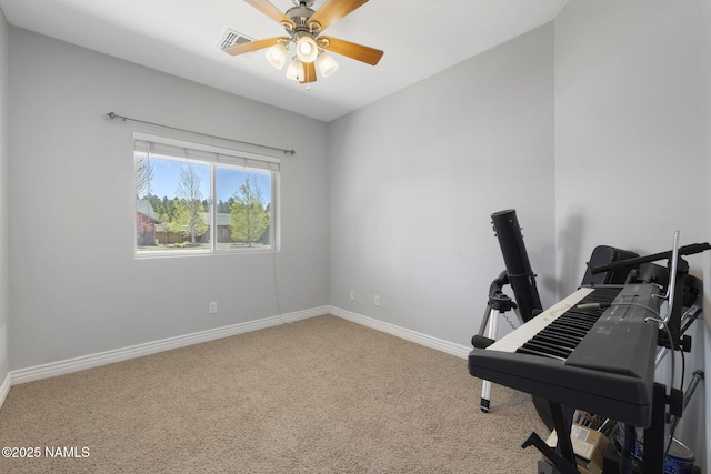 905 Hereford Dr, Williams, AZ 86046 - office with carpet floors, baseboards, and a ceiling fan