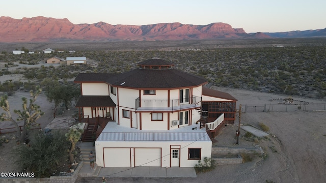 exterior space with a mountain view