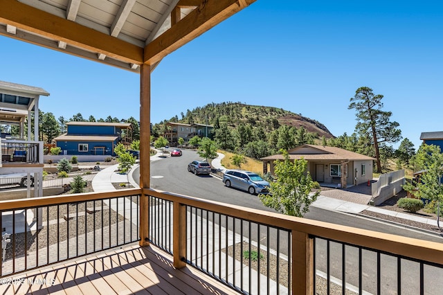 5026 E Retreat Cir, Flagstaff, AZ 86004 - deck featuring a mountain view