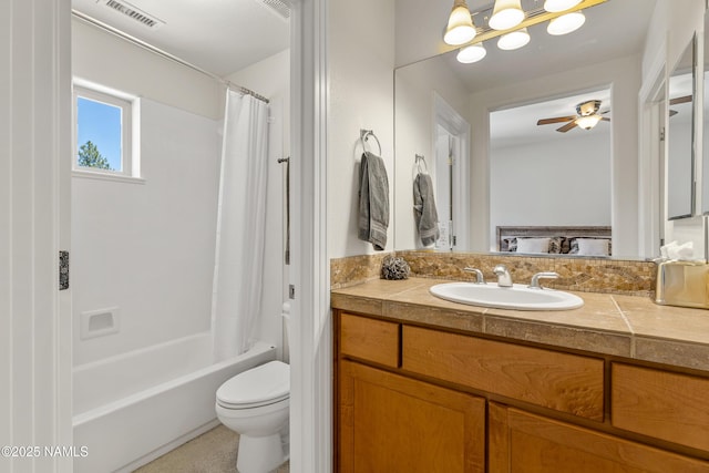 4759 W Quick Draw, Flagstaff, AZ 86005 - full bathroom featuring vanity, shower / tub combo, and a ceiling fan