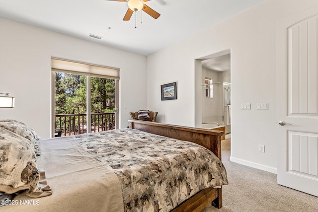 4759 W Quick Draw, Flagstaff, AZ 86005 - carpeted bedroom featuring access to outside and ceiling fan
