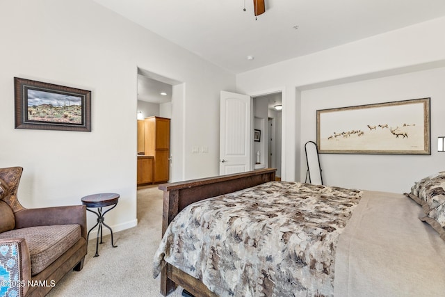 4759 W Quick Draw, Flagstaff, AZ 86005 - bedroom with light colored carpet and ceiling fan