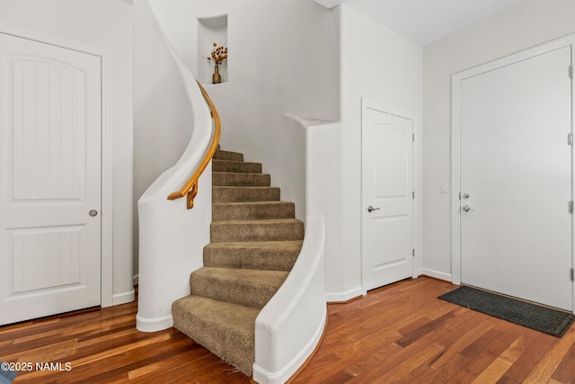 4759 W Quick Draw, Flagstaff, AZ 86005 - foyer with wood-type flooring and stairway
