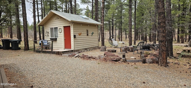 view of shed