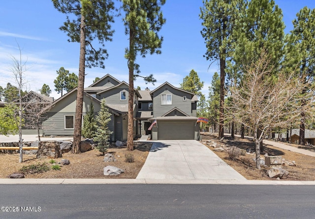 view of front of house with driveway and an attached garage