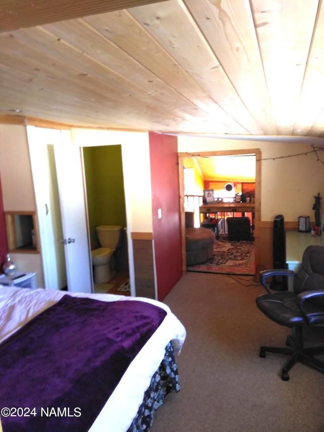 1600 S River Valley Rd, Flagstaff, AZ 86004 - carpeted bedroom with wood ceiling