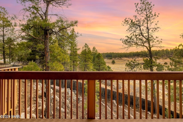 view of deck at dusk