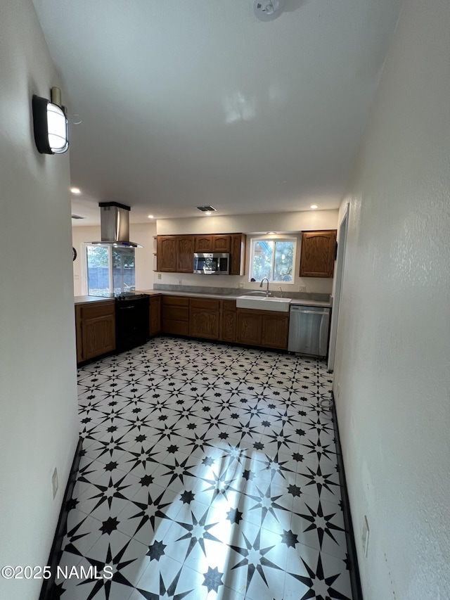 kitchen featuring sink and appliances with stainless steel finishes