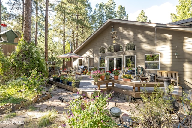 3115 Tina Ln, Flagstaff, AZ 86001 - rear view of property with a wooden deck
