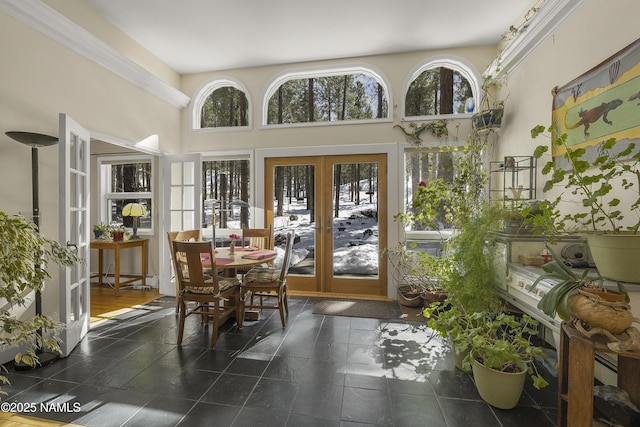 interior space with french doors