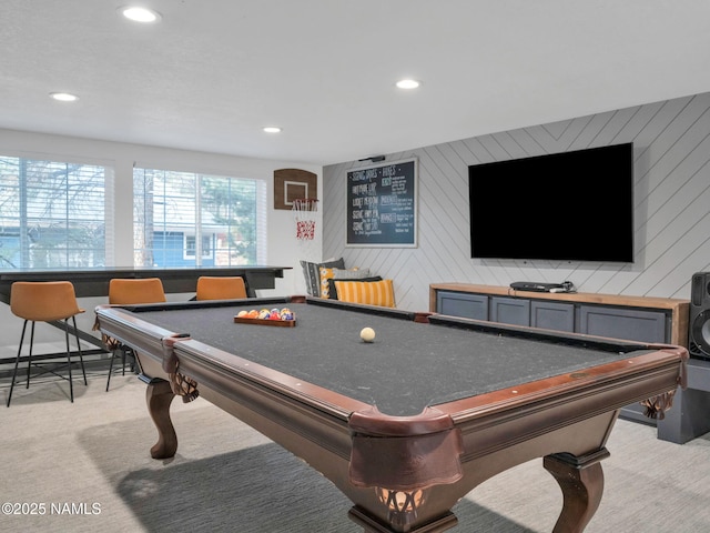 6136 E Abineau Canyon Dr, Flagstaff, AZ 86004 - playroom featuring recessed lighting, light colored carpet, and billiards