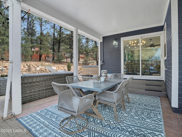 6136 E Abineau Canyon Dr, Flagstaff, AZ 86004 - sunroom / solarium featuring outdoor dining area