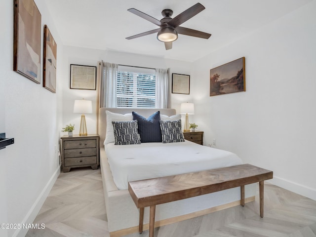 6136 E Abineau Canyon Dr, Flagstaff, AZ 86004 - bedroom with baseboards and a ceiling fan