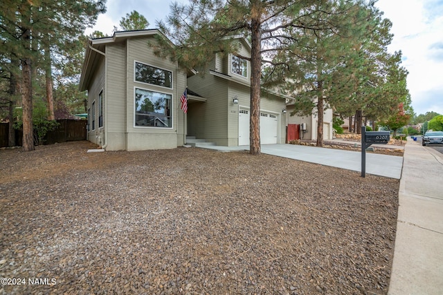 view of front facade with a garage