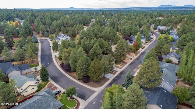 aerial view featuring a mountain view