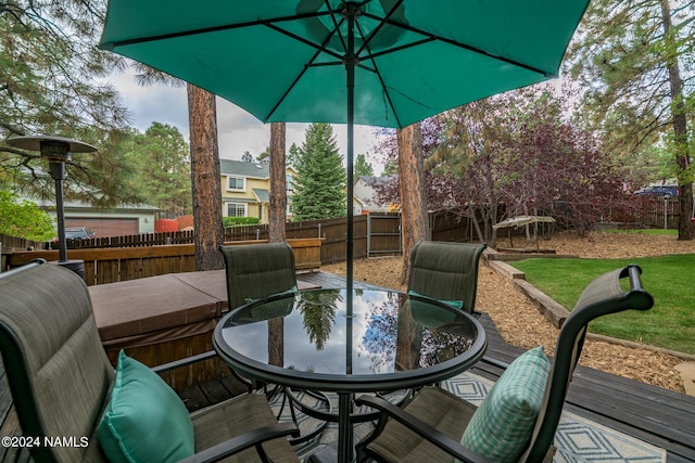 view of patio / terrace featuring a wooden deck