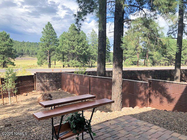 view of patio featuring a fenced backyard