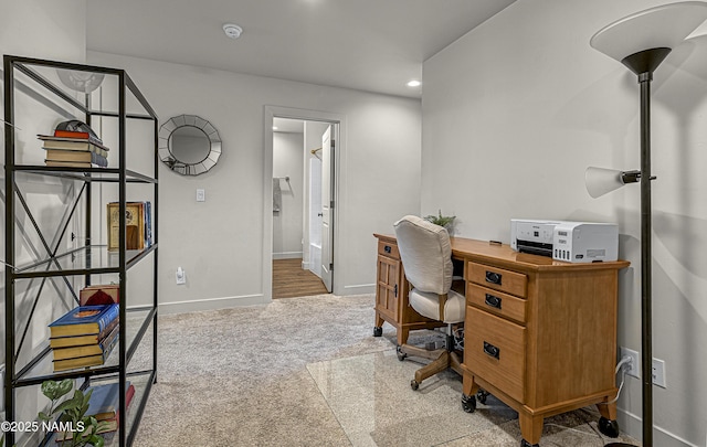 12296 Curtis Ct, Bellemont, AZ 86015 - carpeted office with baseboards and recessed lighting