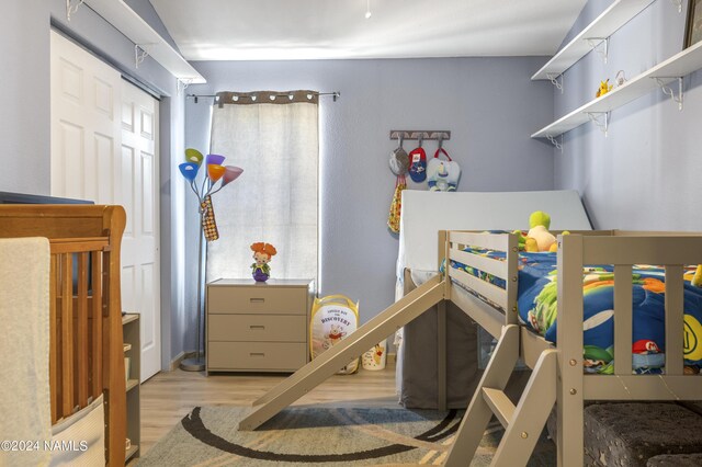 bedroom featuring light hardwood / wood-style flooring