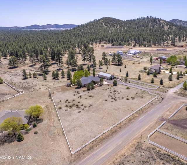 11267 N Lilac Ln, Flagstaff, AZ 86004 - overview of rural landscape featuring mountains and a heavily wooded area