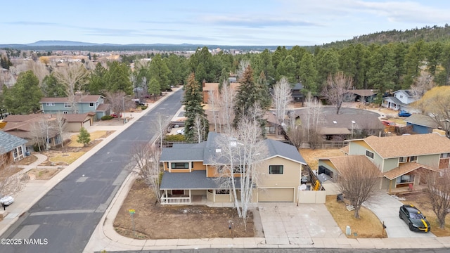 drone / aerial view with a residential view