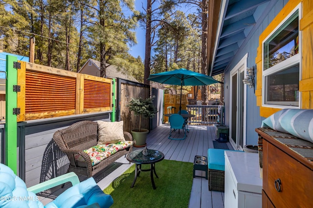 view of wooden deck