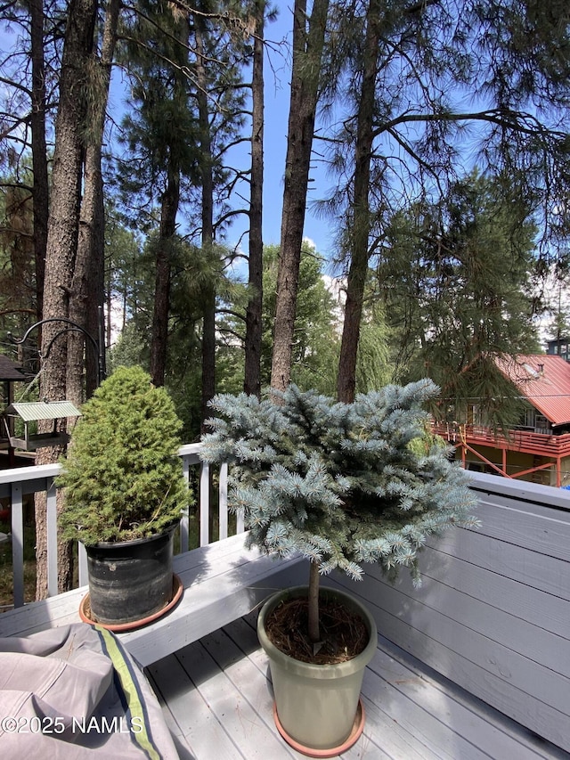 view of wooden deck